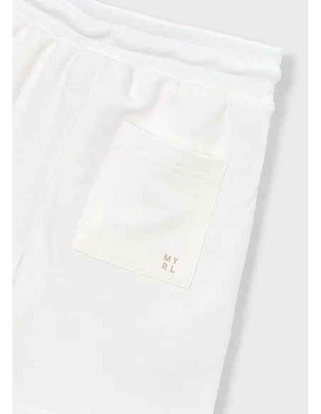 Bermuda felpa basica - Nata      