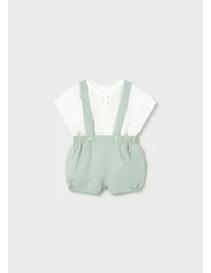 Conj. pantalon corto tirantes - Aqua