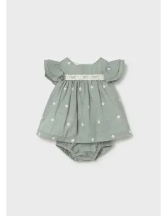 Vestido bordado - Aqua      