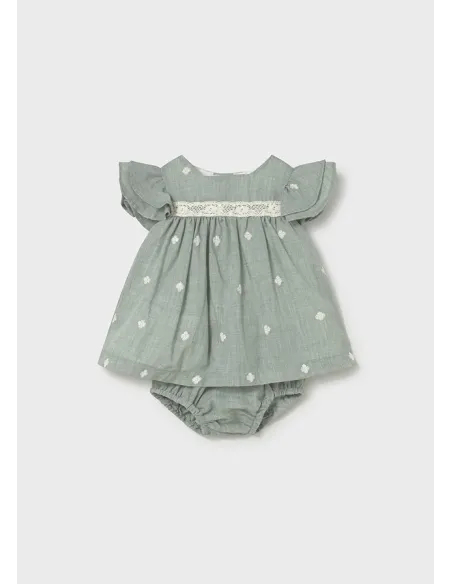 Vestido bordado - Aqua      