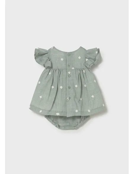 Vestido bordado - Aqua      