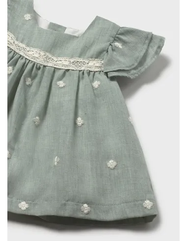 Vestido bordado - Aqua      