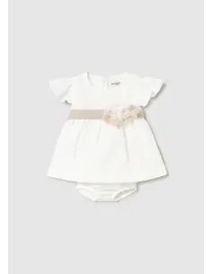 Vestido fajin - Nata-lino 