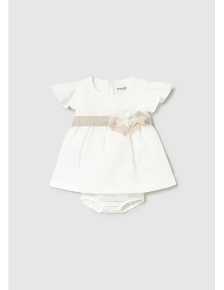 Vestido fajin - Nata-lino 