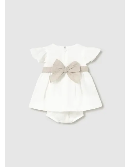 Vestido fajin - Nata-lino 