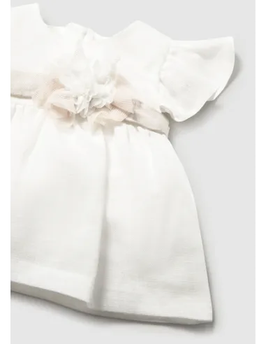 Vestido fajin - Nata-lino 