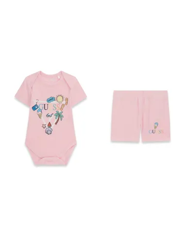 SET STR JERSEY SS BODY+SHORTS TAFFY ROSE