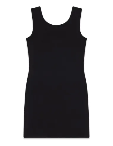 STRETCH JERSEY TANK DRESS Jet Black A996