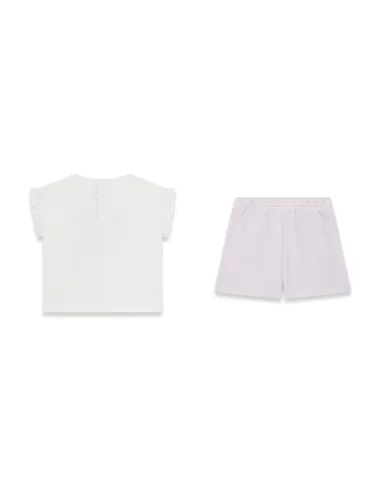 SET SS T-SHIRT+ACTIVE SHORTS Pure White