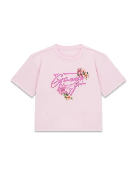 CROP SS T-SHIRT TAFFY ROSE