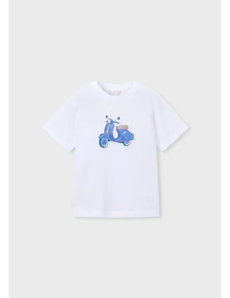 Camiseta m/c embossed vespa - Blanco    