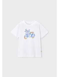 Camiseta m/c bordado - Blanco    