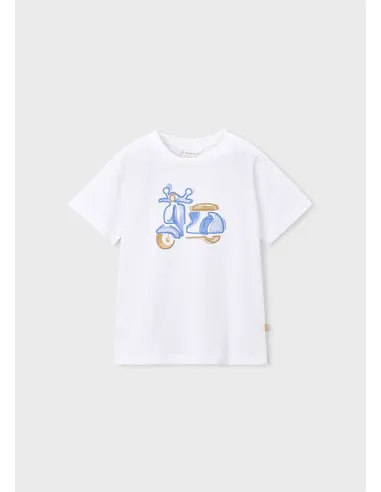 Camiseta m/c bordado - Blanco    