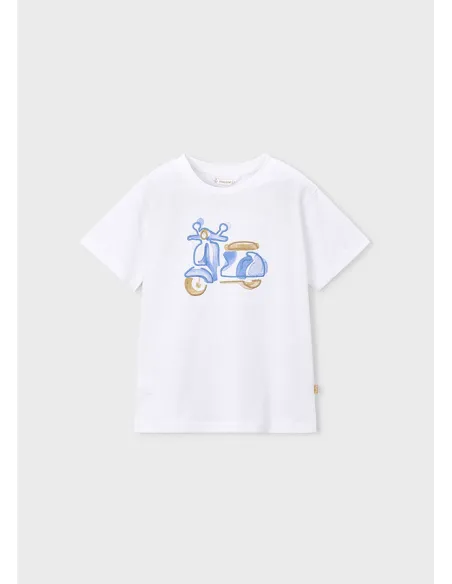 Camiseta m/c bordado - Blanco    