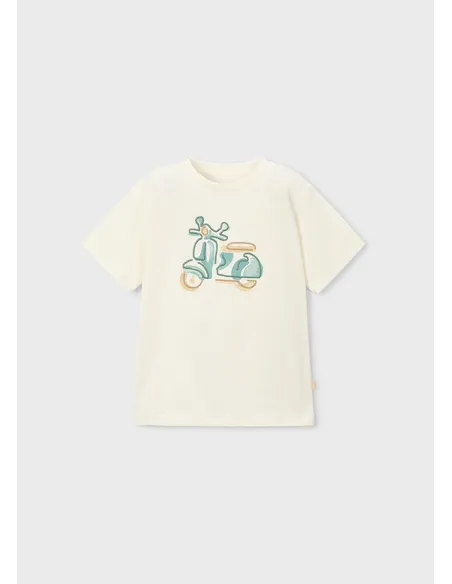 Camiseta m/c bordado - Nata      