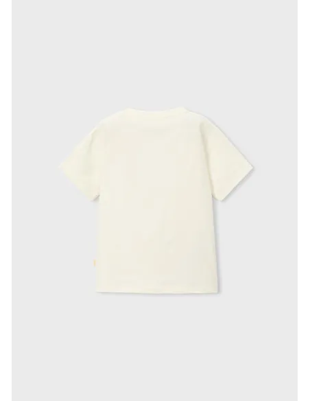 Camiseta m/c bordado - Nata      