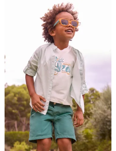 Bermuda lino relaxed - Alga      