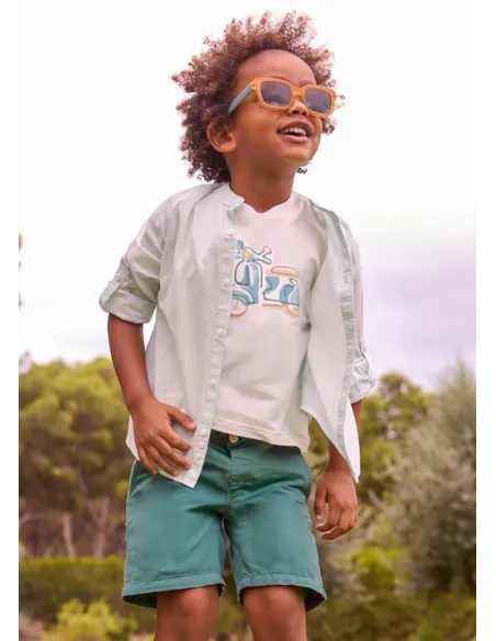 Bermuda lino relaxed - Alga      