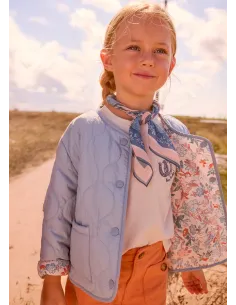 Chaqueta reversible acolchada - Celeste   