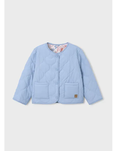 Chaqueta reversible acolchada - Celeste   