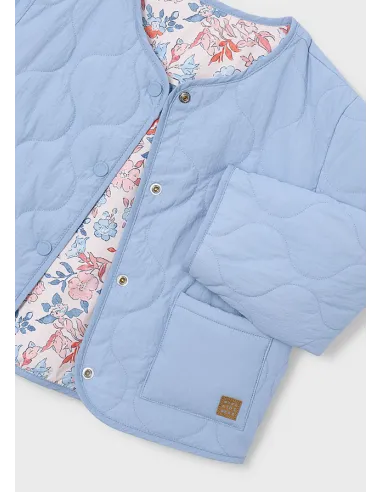 Chaqueta reversible acolchada - Celeste   