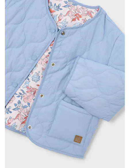 Chaqueta reversible acolchada - Celeste   