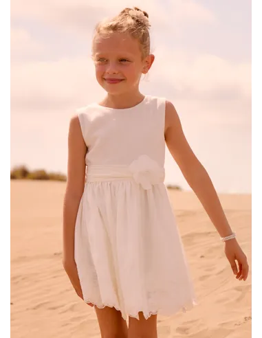 Vestido puntillas - Crudo     