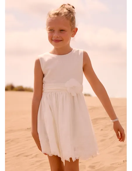 Vestido puntillas - Crudo     