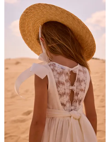 Vestido puntillas - Crudo     