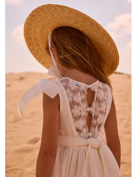 Vestido puntillas - Crudo     