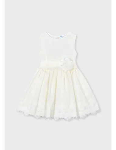 Vestido puntillas - Crudo     