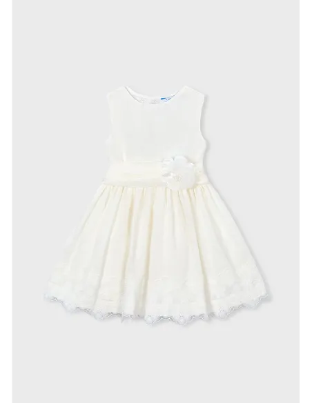 Vestido puntillas - Crudo     