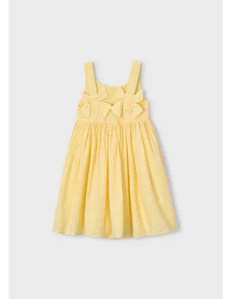 Vestido jacquard flores - Vainilla  