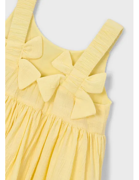 Vestido jacquard flores - Vainilla  