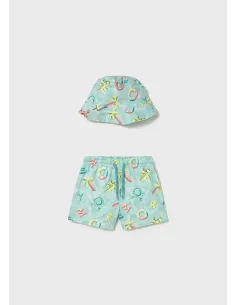 Conj. Bañador con bucket - Aguamarina