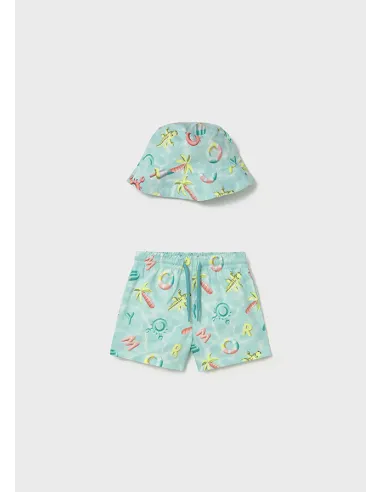 Conj. Bañador con bucket - Aguamarina