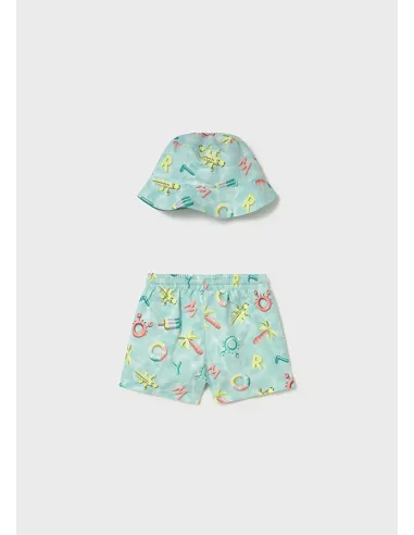 Conj. Bañador con bucket - Aguamarina