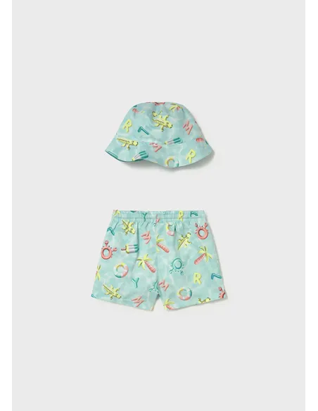 Conj. Bañador con bucket - Aguamarina