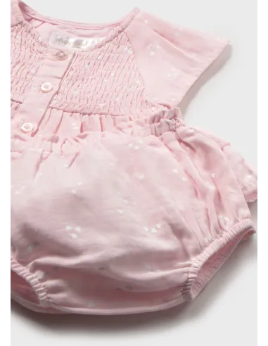 Conj. short gasa - Rosa baby