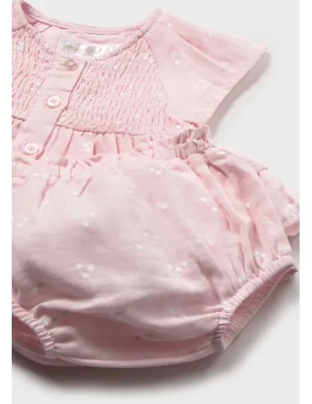 Conj. short gasa - Rosa baby