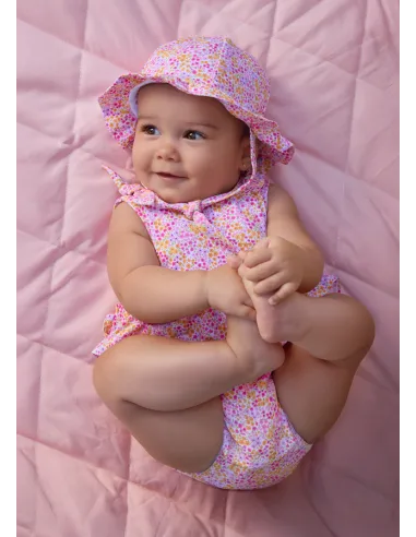 Pelele con gorro - Rosa      