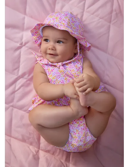 Pelele con gorro - Rosa      