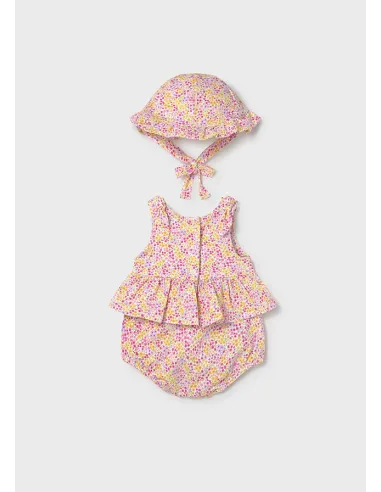 Pelele con gorro - Rosa      