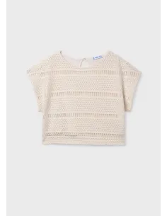 Top imitacion crochet - Hueso     
