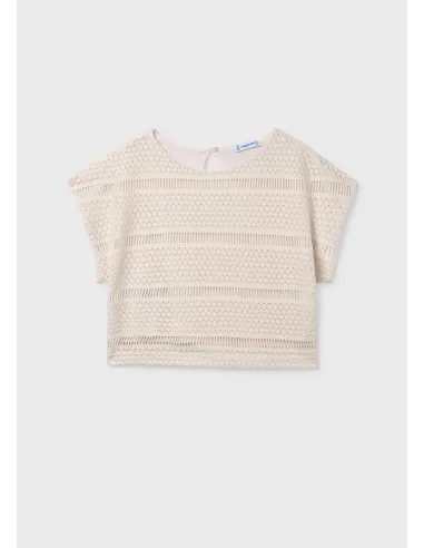 Top imitacion crochet - Hueso     