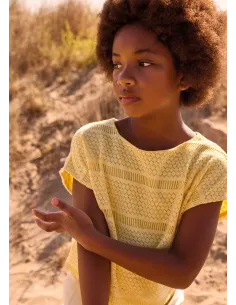 Top imitacion crochet - Vainilla  