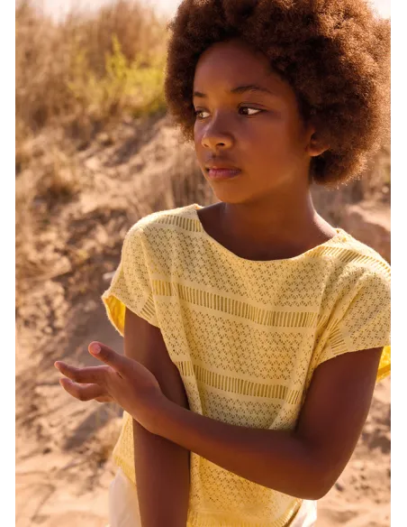 Top imitacion crochet - Vainilla  