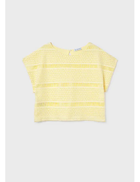 Top imitacion crochet - Vainilla  