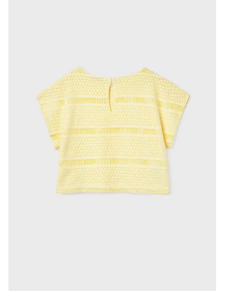 Top imitacion crochet - Vainilla  