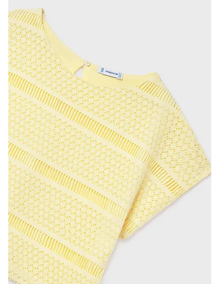 Top imitacion crochet - Vainilla  